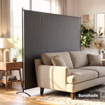 Paravent Extérieur à Panneau Unique, Séparateur de Pièce de 180H cm avec Protection UV30+, Gris Foncé