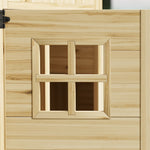 Armadio da giardino in legno Casetta da giardino Tetto in asfalto doppia zona e ripiani rimovibili 106x57x167cm Naturale