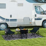 Chaise de camping pliable avec sac de transport et pochette latérale compact ultra légère noir