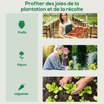 Serre de Jardin Anti-UV 2 fenêtres moustiquaires + Barres renforcement 200L x 77l x 169H cm Acier PE Vert
