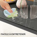 Set tavolo da pranzo con 4 sedie, tavolo da cucina con sedie in similpelle, 120 x 70 x 75 cm, grigio