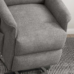 Fauteuil releveur électrique avec repose-pied dossier inclinable télécommande et pochette gris-8