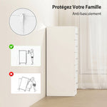 Commode 5 tiroirs, meuble de rangement étroit, style moderne, pour chambre à coucher, salon, couloir, 40x35x85cm, blanc