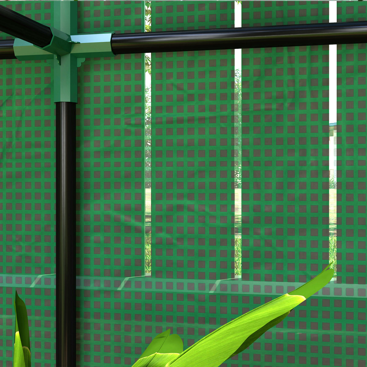 Serre de jardin avec étagères 3 niveaux serre d'hivernage bâche renforcée en PE porte enroulable 100 x 40 x 150 cm vert