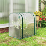 Mini Serre avec Sac de Plantation, Serre Portable avec porte enroulable, 68 x 50 x 70 cm, Vert Foncé