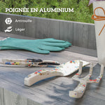 Ensemble d'outils de jardinage 3 pièces en aluminium avec sécateur, truelle de jardin, râteau à main, idéal pour taille
