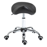 Tabouret à roulettes, tabouret de massage avec hauteur réglable 49-61 cm et selle ergonomique, chaise de travail à roulettes pivotant 360°, pour salon de massage tatouage clinique spa, noir