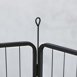 Dog playpen, 6-panel modular and foldable dog enclosure, portable steel with door 80 x 80 grey