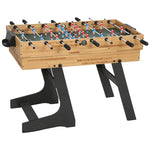 Table multijeux 13 en 1 pliable, table de jeu baby-foot, billard, pour enfants et adultes 120 x 106 x 82 cm noyer clair