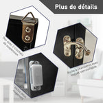 Frame box T-frame cadre pour maillot porte acrylique doublure interne feutre 60 x 6,5 x 80 cm noir