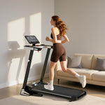 Tapis de Course Electrique Pliable - .fr x FFHandball - Tapis Roulant 1-12 Km/h 500 W écran LCD 12 programmes Noir