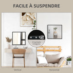 Miroir mural carré 50 x 50 cm, cadre en bois noir, idéal pour la salle de bain, salon ou chambre