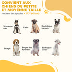 Barrière de sécurité modulable pliable pour animaux de compagnie avec pied de support, bois massif, 206 x 35,5 x 76 cm