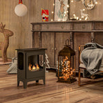 Cheminée à l'éthanol sur pieds style contemporain avec réservoir 1,2Lenviron couverture 25 m² 39 x 26 x 54 cm noir