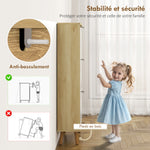 Meuble à chaussures, armoire à chaussures étroite, 3 tiroirs rabattables, porte haute brillante, 60x24x127cm, blanc