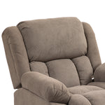 Elektrische sta-op-stoel, massage en verwarming, voetensteun, verstelbare rugleuning, afstandsbediening, 93x104x100cm, bruin