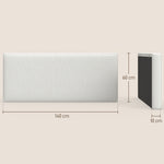 Tête de lit murale en lin, 140 x 60 cm, tête de lit suspendue rembourrée pour chambre à coucher, crème
