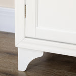 Credenza alta mobile da cucina 4 ante 2 scomparti e 1 cassetto centrale altezza 170 cm con ripiano regolabile bianco