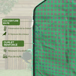 Telo di ricambio per serra da giardino 140 x 143 x 190 cm con finestra e porta con cerniera anti-UV