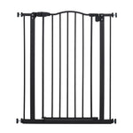 Barrière de sécurité pour chien extensible 74-80 cm fermeture automatique fixation par pression sans percer noir