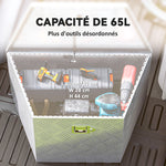 Caja de herramientas para remolque, caja de almacenamiento de aluminio bloqueable, forma trapezoidal, 73,7 x 41 x 46 cm, plateada