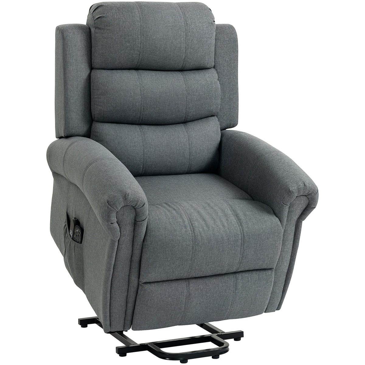 Fauteuil releveur électrique, fauteuil relax électrique avec fonction massage et chauffage, 87 x 87,5 x 108 cm, gris
