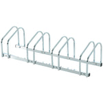 Râtelier 4 vélos dim. 110L x 33l x 27H cm acier galvanisé argent
