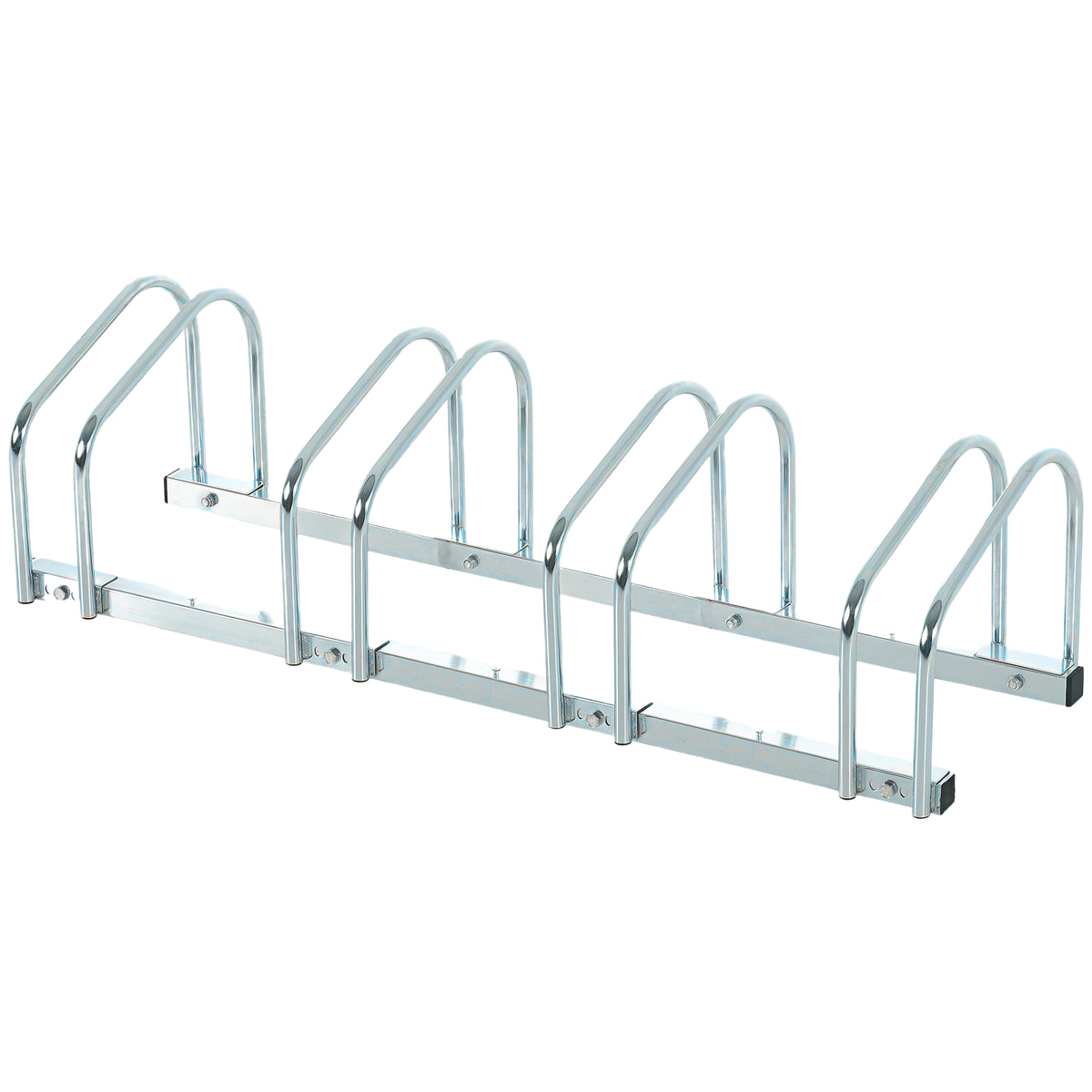 Râtelier 4 vélos dim. 110L x 33l x 27H cm acier galvanisé argent