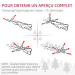 Sapin de Noël artificiel, arbre de Noël, base en acier, 390 branches épines, décoration de Noël, Ø 55 x 195H cm, vert