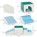 4PCS Module motricité bébé parcours motricité bébé en mousse EPE pour enfants d'âge préscolaire, multicolore