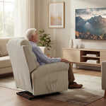 Fauteuil releveur électrique, fauteuil relax électrique avec fonction massage et chauffage, 87 x 87,5 x 108 cm, beige