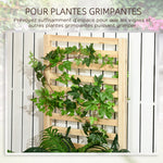 Jardinière avec treillis bac à fleurs jardinière de jardin dim. 230L x 60l x 110H cm effet bois naturel