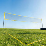 Ensemble de Volley-Ball et Badminton, Poteaux en Acier Hauteur Réglable, Sac de transport, pour Pelouse Plage Jardin