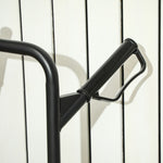 Klappbare Treppensackkarre 120 kg mit 6 Rädern, Stahl-Transportkarre mit Spanngurten, 44x67x106,5 cm, schwarz
