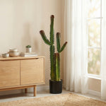 Plante artificielle intérieure 111 cm, arbre artificiel cactus en pot, pour maison, bureau, salon, chambre, vert
