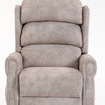 Fauteuil releveur électrique massage par vibrations et chaleur, fauteuil relax électrique en velours, 80x160x82cm, beige
