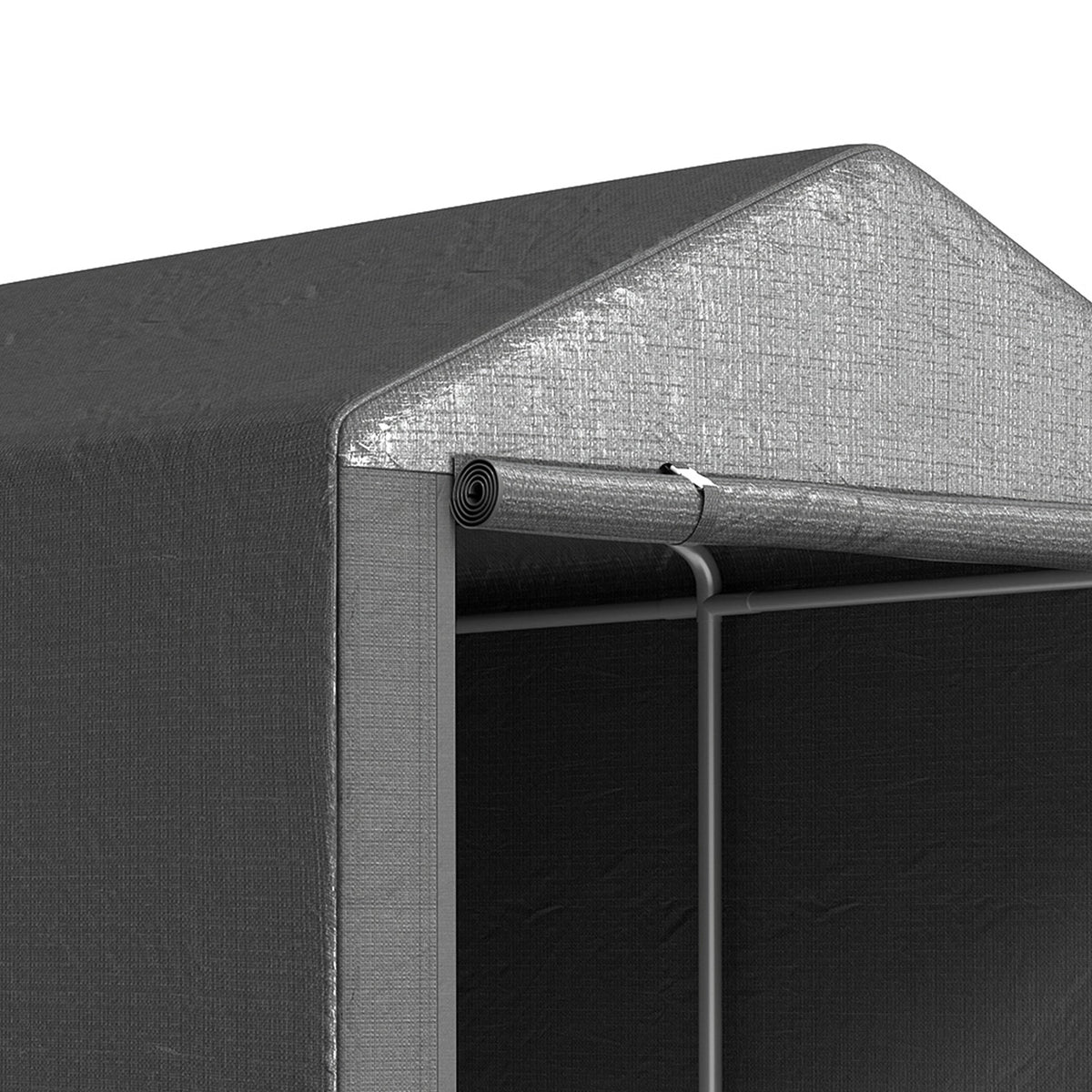 Abri de jardin tente de stockage portable abri de vélo garage pour extérieur avec cadre en acier galvanisé grande porte