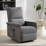 Sillón de masaje reclinable, sillón de relax, respaldo ajustable, asiento amplio, reposapiés, 69x84x99cm, gris
