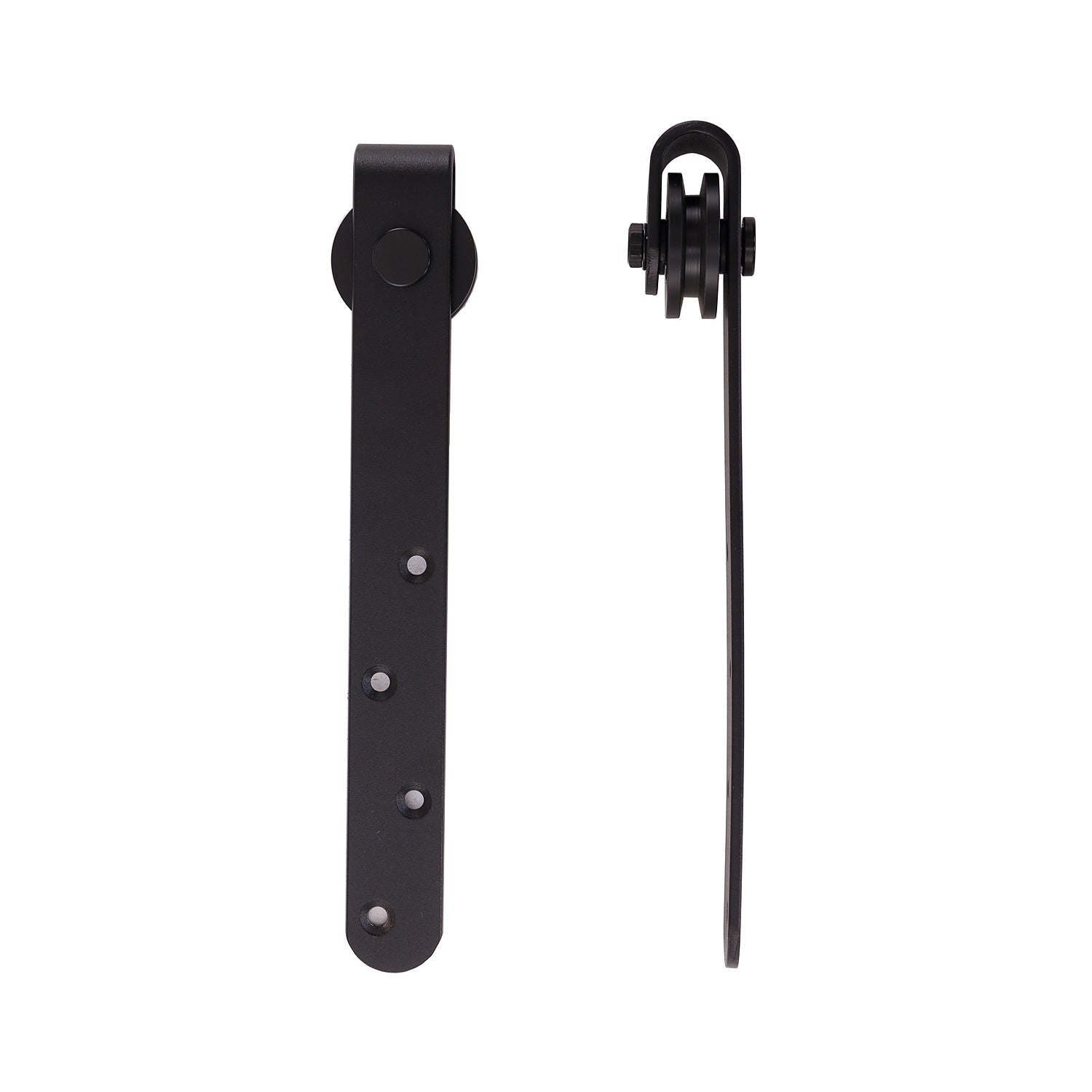 Kit de Porte Coulissante, Système Galandage avec Porte Épaisseur 20-25 mm, Largeur Max. 0,9 m, Charge 20 kg, Acier Noir