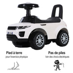 Porteur Enfant Véhicule à Pousser, Porteur Bébé avec Klaxon, Compteurs Factices et Coffre à Jouets, pour Enfants de 12 à 36 Mois, Blanc
