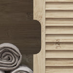 Meuble sous lavabo en Bambou, Meuble de Rangement pour Salle de Bain avec 2 Portes, 60 x 30 x 60 cm, Bois Naturel
