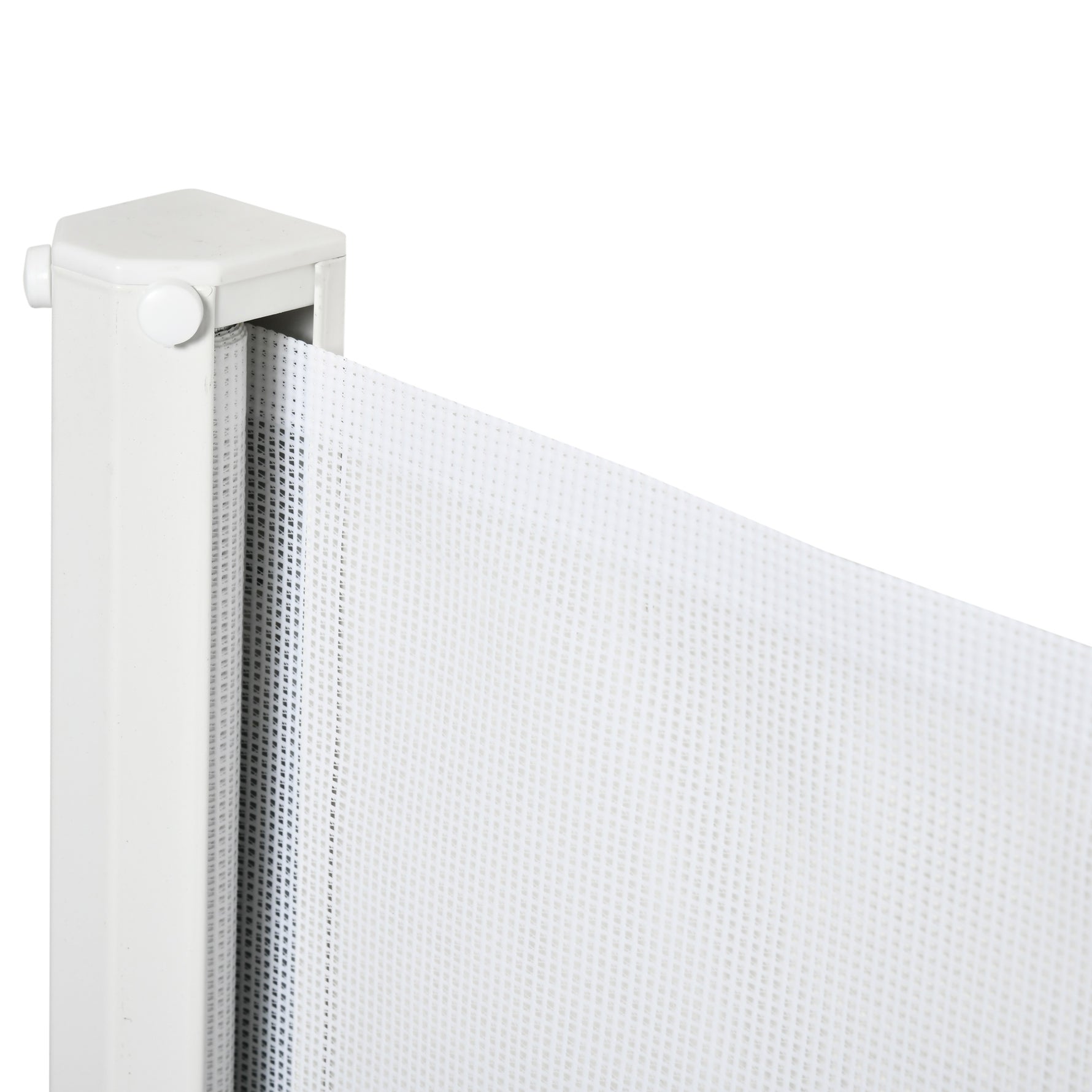 Lot de 2 barrières de sécurité barrière animaux rétractable automatique 1,15L x 0,83H m textilène acier blanc