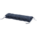Coussin Matelas Assise Dossier pour Banc de Jardin balancelle canapé 3 Places Grand Confort 150 x 98 x 8 cm Bleu
