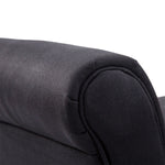 Banc Entrée Bout de Lit Rembourré pour Chambre à Coucher, Tissu à Voile, 102 x 36 x 51 cm, Noir