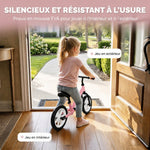 Draisienne Enfant 2-5 Ans, Roues Lumineuses, Siège Guidon Réglables, Pneus EVA Silencieux, Charge 50kg, 84x40x57cm, Rose