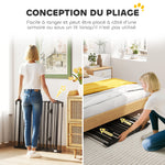Barriere de securite chien pliable avec porte en acier 3 panneaux modulable fermeture automatique 202,5 x 2 x 76 cm noir