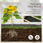 Carré potager jardinière à 3 étages avec treillis lit surélevé en bois pour plantes grimpantes légumes fleurs naturel
