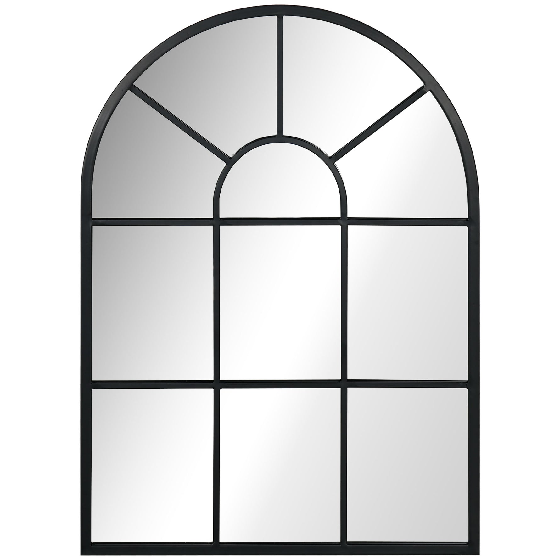 Miroir mural en métal cadre doré en forme de voûtée – 70 x 50 cm – décoration pour entrée ,chambre à coucher, salon