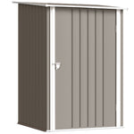 Abri de Jardin 1m² - Remise pour Outils - cabanon Porte verrouillable - dim. 1L x 1,03l x 1,6H m - tôle d'acier ondulée