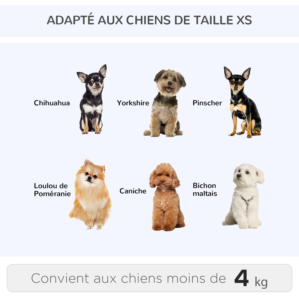 Sac de transport à roulettes pour chien 2 en 1 trolley chariot sac à dos pour chien chat avec poignée téléscopique, sacs de rangement, aérations, attache de sécurité, 42 x 25 x 55 cm, gris